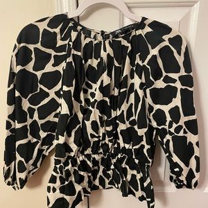 Zara shirt in black and white